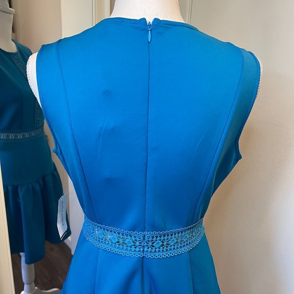 NWT Alexia Admor Blue Justine Sleeveless Dropped Waist mini dress, Size Small - Picture 10 of 16